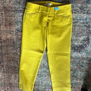 LOFT - Ankle MARISA Yellow Pants | Petite | Size 4P